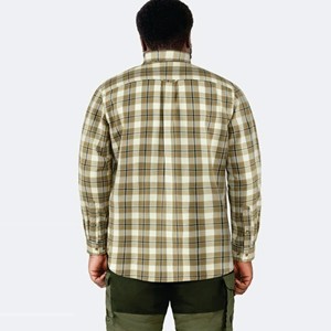 Camisa de franela de algodón estampada de gran tamaño informal a la moda para hombre OEM personalizada 6XL 6XL bolsillos múltiples al aire libre adecuada - Product Image 4