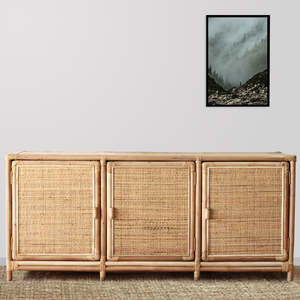 Mueble Zapatero de Ratán Natural de Primera Calidad, Moderno, con Cajones para Sala de Estar - Product Image 6