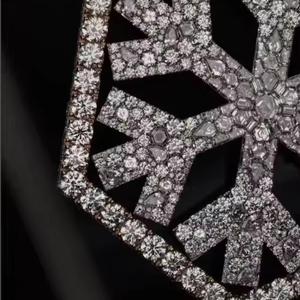 Moissanite VVS Collier pendentif diamant glacé coupe ronde Style Hip Hop clouté pour les fêtes en argent sterling 925 - Product Image 6