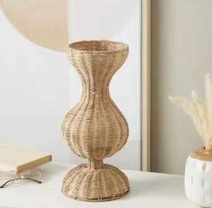 Vase en rotin naturel pour la décoration de la maison, le salon fabriqué au Vietnam - Product Image 1