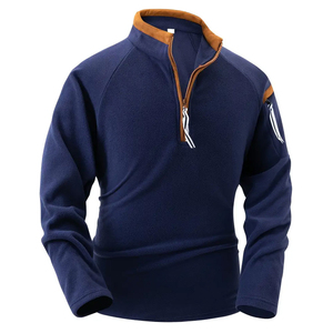 Sudadera con media cremallera para hombre, acogedora y elegante para el uso diario, perfecta para capas informales en un clima fresco, ajuste cómodo - Product Image 1