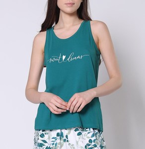 Women's Casual Style Button Front <b>Pyjamas</b> 100% Cotton with Soft Jersey Fabric Elastic Waist-ODM Supply <b>for</b> <b>Summer</b> Autumn Seasons - Product Image 1