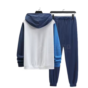 2025 nueva llegada de alta calidad 100% algodón poliéster Unisex chándales con capucha patrón sólido elementos esenciales de invierno característica transpirable - Product Image 2