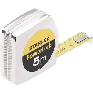 Stanley PowerLock 5 m <b>Pocket</b> Tape Measure 19 mm Width EC II <b>Plastic</b> Loose Clip Measuring Tool - Product Image 1