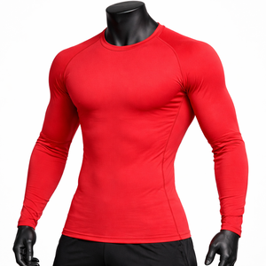 Camiseta de Compresión para Hombre de Manga Larga, Personalizada, para Fitness, Protección contra Rozaduras, Capa Base, Venta al por Mayor, OEM, Lisa, para Entrenamiento Deportivo - Product Image 3