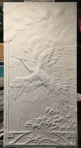 Hand-Carved Natural White Marble Sculpture Wall Panel 3D <b>Stone</b> <b>Reliefs</b> Mural for Decorative Use - Product Image 4