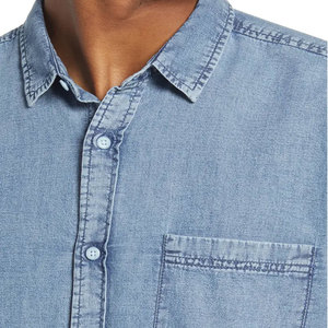 El mejor proveedor, ropa informal, camisa vaquera para hombres de talla adulta a la venta, Camisa vaquera para hombres de ajuste cómodo superventas para exteriores, servicio OEM - Product Image 4