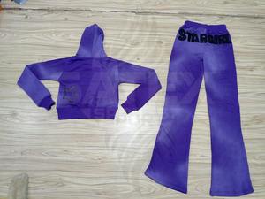 Survêtements unisexes imprimés sur mesure 100% coton French Terry Vintage Acid Wash Distressed Hoodies Sweatpants Jogger Set - Product Image 5