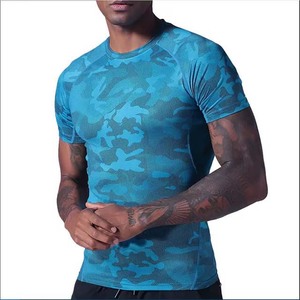 High Street Style coton respirant coupe ajustée à manches courtes t-shirts hommes été T-shirts couleur unie Sublimation imprimé conception - Product Image 4