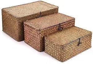 OEM High Quality Eco-Friendly <b>Seagrass</b> <b>Storage</b> <b>Baskets</b> Wholesale Box <b>Basket</b> Design Made in Vietnam - Product Image 5