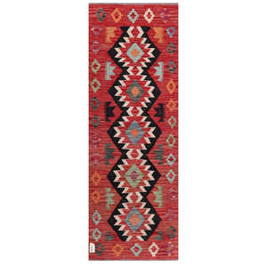 พรมอิมาโกะ ไมมานา อัฟกานิสถาน คิลิม ขนาด 193 x 69 ซม. ชุดพรมปูพื้น - Product Image 1