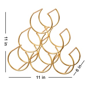 Soporte decorativo de botella de metal incrustado de ágata para exhibición de bar y cocina - Product Image 4