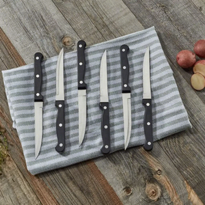 <span class=keywords><strong>Ensemble</strong></span> de couteaux à steak <span class=keywords><strong>Cuisinart</strong></span> 6 pièces, lames en acier inoxydable, manches en plastique, coupe précise, légers, durables, modèle noir - Product Image 4