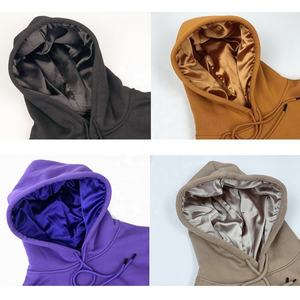 Mens Luxury Custom <b>Hoodie</b> Printing Pullover High Quality Satin <b>Lined</b> <b>Hoodie</b> Unisex Blanks High Quality - Product Image 3