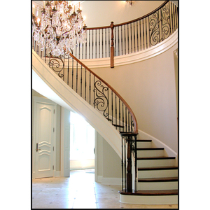 Escalier en fer pour balcon, design moderne, revêtement en poudre, montage au sol, garantie 5 ans, vente en gros, haute qualité, prix d'usine - Product Image 5