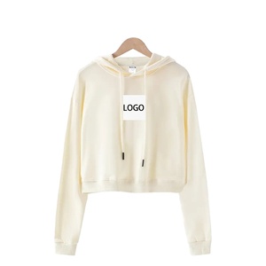 Sweats à capuche d'hiver pour femmes Crop Top Fleece Badge Front Design Haute qualité Prix raisonnable Meilleure vente - Product Image 1