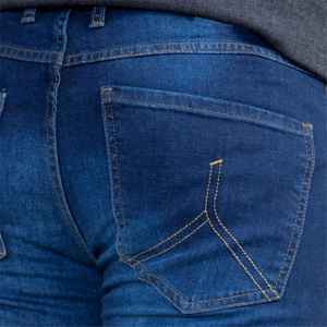 กางเกงยีนส์ขาเรียวยืดได้สำหรับผู้ชาย, กางเกงยีนส์ยืดขาเข้ารูปสีฟ้าผ้ายืดใส่สบายกางเกงยีนส์ทันสมัย - Product Image 4