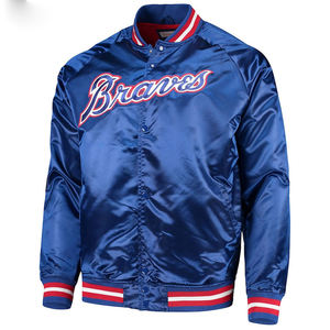 Chaqueta Varsity de Satén para Hombre, Nueva Tendencia 2026, Bordado Personalizado, Acabado Brillante de Lujo, Chaqueta Bomber, Ropa Urbana, Chaquetas de Moda - Product Image 1
