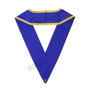 Collier du conseil Colliers maçonniques Degrés Regalia Collarette avec garniture dorée Regalia Collarette à vendre Colliers fraternels - Product Image 5