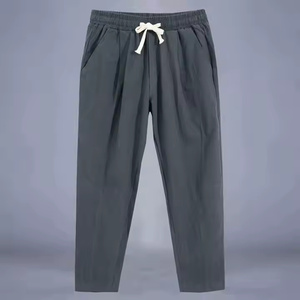 กางเกงขายาวผู้ชายแบบลำลอง ผ้าฝ้าย 100% กันยับ มีกระเป๋าหลายช่อง ซิปหน้า สีพื้น ระบายอากาศ ทรงตรง สไตล์สตรีทแวร์ รุ่นใหม่ - Product Image 3