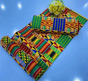 100% polyester africain cire impression tissu 45 largeur Ankara Style Textile pour vêtements et artisanat - Product Image 3