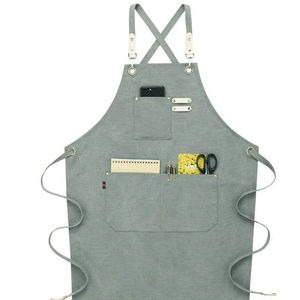 Kitchen Cotton Canvas <b>Aprons</b> Gift Custom Design logo Adjustable Hanging Neck <b>Cooking</b> Chef <b>Aprons</b> - Product Image 1