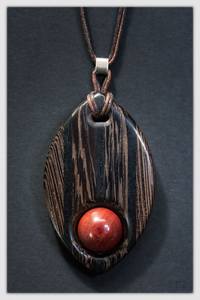 COLLARES DE LUNA PARA MUJER HOMBRE NATURAL GRANDE BOHO TRIBAL SONO COLGANTE DE MADERA en cordón ajustable Collar hecho a mano - Product Image 2