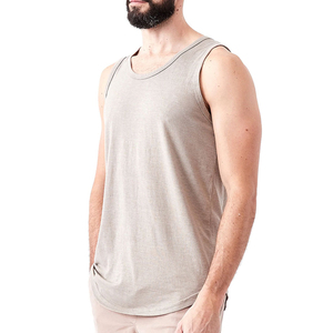 Débardeur de sport pour homme de qualité supérieure, personnalisé, OEM, pour la course à pied, le fitness, avec motif graphique, 100% coton, unisexe - Product Image 2