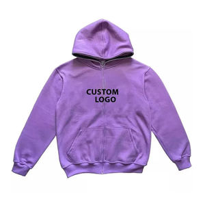 High Quality Men 100% Cotton 320 GSM Heavy Thermal Pullover Hoodie Custom Logo printing Oversized Winter Hoodies for men - Product Image 3