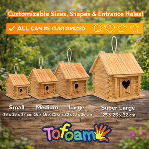 <span class=keywords><strong>Casa</strong></span> para Pájaros de <span class=keywords><strong>Madera</strong></span> Pulida, Moderna y Creativa, Decoración Navideña Multifuncional y Ecológica para Mesa, Pinturas Incluidas, Personalizable - Product Image 3