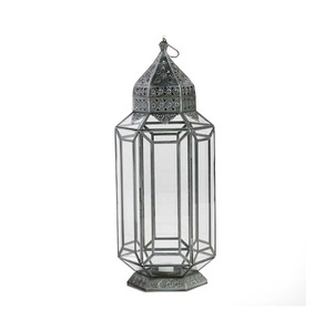 Lanterne marocaine de conception fantastique lanterne suspendue en métal et en verre rouge de qualité supérieure pour accessoires de décoration intérieure - Product Image 2