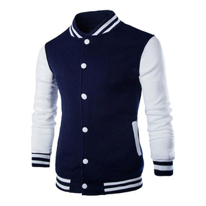 Custom Men's Varsity Jacket Pakistan Made Custom Embroidery Patch <b>Stand</b> Collar Front Logo Breathable & Windproof - Product Image 6