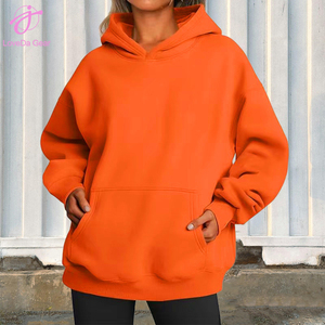 Sudadera con capucha de forro polar suave para mujer, manga larga, cálida para invierno, estilo oversize, transpirable, a la moda, informal, con cierre frontal - Product Image 4
