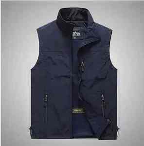 เสื้อกั๊กผู้ชายแห้งเร็วแบบลำลอง, เสื้อแจ็คเก็ตแขนกุดหลายกระเป๋าขนาดใหญ่6XL PCS-R-154ผ้าแคนวาสไซส์2025ฤดูใบไม้ผลิฤดูร้อน - Product Image 6