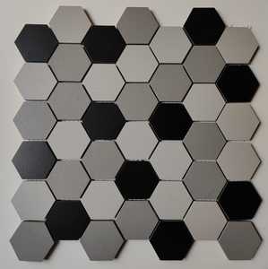 Mosaicos de Cerámica de Porcelana Hexagonales de Chip Pequeño, 48 mm, Unic Beauty, Mosaicos de Cuerpo Completo, Azulejos de Piedra, Color Mantequilla Básico - Product Image 3