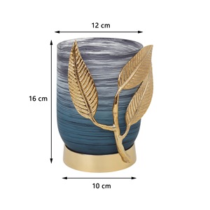 แจกันโลหะศิลปะร่วมสมัยชิ้นหรูหราสำหรับตกแต่งภายในหรือไอเดียของขวัญ - Product Image 4