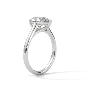 2.0ct Pear Cut CZ <b>Solitaire</b> <b>Ring</b> 925 Sterling <b>Silver</b> Classic Engagement Band - Product Image 4