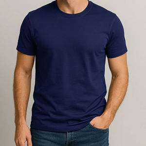 T-shirts pour hommes en coton 100% en gros, de haute qualité, logo personnalisé, t-shirts unis vierges - Product Image 3