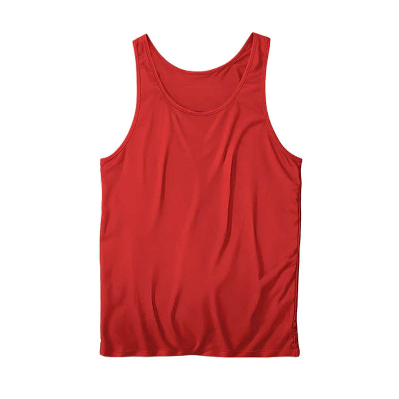 Men Red Sleeveless T-shirt Singlet Men Running Tops Hiking Performance Tank  Top