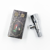 Robinet d'angle en acier inoxydable avec cartouche en laiton chromé