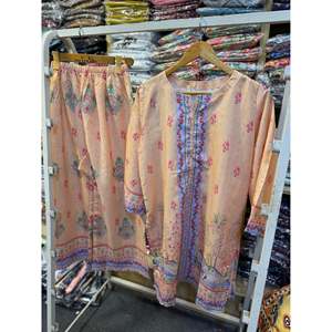 ชุดเซ็ตเสื้อผ้าฝ้ายแขนสามส่วน Fusion Digital Co-ords สำหรับใส่ทุกวัน ไซส์ XS/XXS/XL ทรงหลวม สั้น ทันสมัย เหมาะกับฤดูร้อน ชุด 3 ชิ้น - Product Image 2