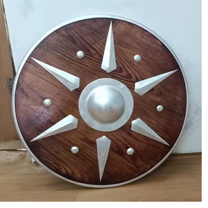 Hecho a mano 24 "y 30" Medieval Viking Star Look Shield Round Shield Home Decor Shield. Por Calvin artesanía - Product Image 5