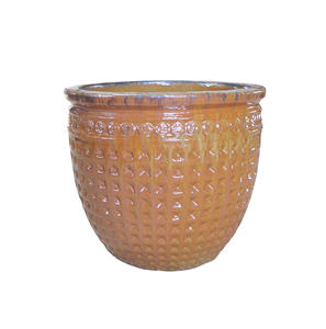 Macetas y jardineras de cerámica esmaltada vietnamita fabricadas para el hogar, suministros de jardín, grandes adornos de cerámica de arcilla para pisos - Product Image 5