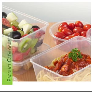 ชามพลาสติกทรงกลมสำหรับใช้ในครัวภาชนะบรรจุอาหารแบบมีฝาปิดใช้ซ้ำได้ใช้กับไมโครเวฟได้ปลอดภัย - Product Image 1