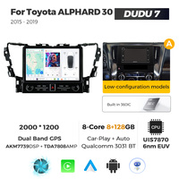 NaviFly DUDUAUTO DUDU7 7870 Écran Divisé 11,5 Pouces pour Voiture Toyota ALPHARD 30 2015-2019 Prise en Charge de la Caméra Arrière DVR TPMS