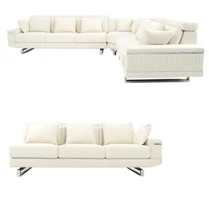 High Quality Italian L Shape Sofa Set For Furniture Living Room From Reliable Vietnam Manufacturer / Applying Waiting Area Hotel