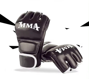 Customized Logo Mma Boxing <b>Gloves</b> PU Half <b>Finger</b> Mma <b>Gloves</b> for Training Durable Boxing <b>Gloves</b> - Product Image 1