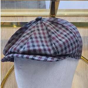 British Style Newsboy <b>Cap</b> Men Cotton Ascot <b>Cap</b> Beckham Khaki Male Spring Summer <b>Vintage</b> Octagonal Flat <b>Cap</b> - Product Image 2