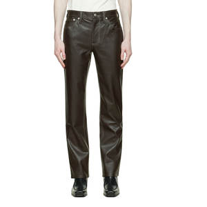 กางเกงหนังผู้ชายคุณภาพดี สวมใส่สบาย ทนทาน หนังแท้นุ่ม ดีไซน์ทันสมัย เหมาะสำหรับใส่ลำลอง - Product Image 1