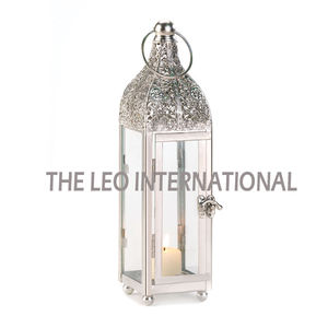 Lanterne décorative en verre rose en fer au design attrayant, qualité supérieure, taille personnalisée, lanterne à bougie de table en vrac - Product Image 4